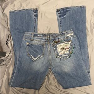 J & Company Distressed Jeans Size 28 Flare Leg